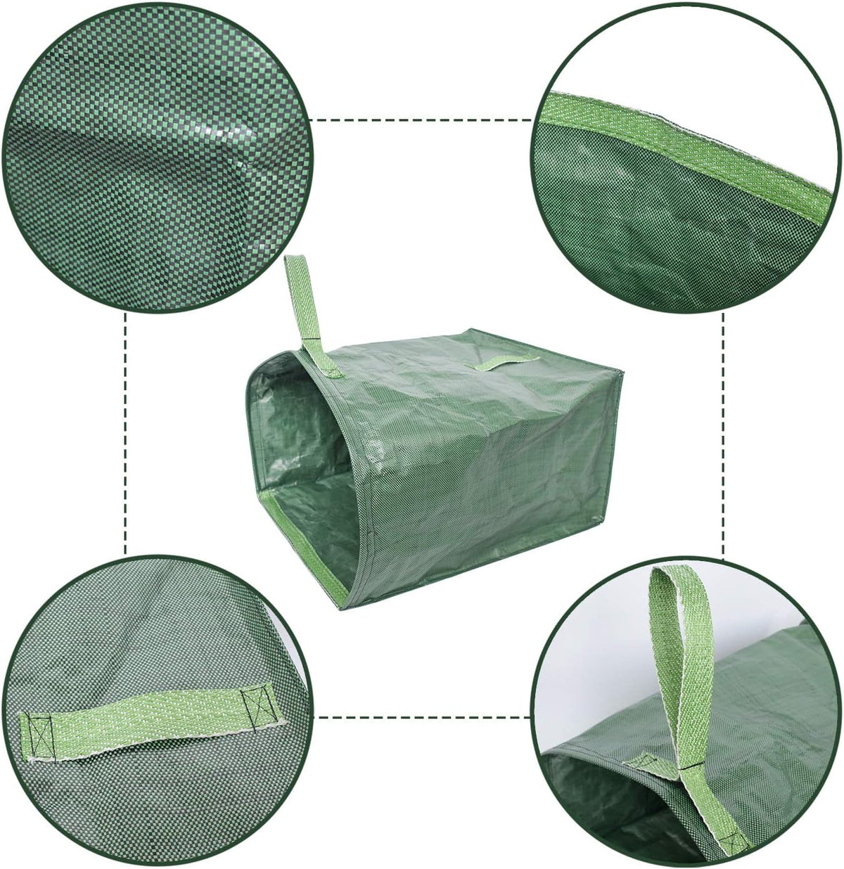 UNISTRENGH 2-Pack Set 106 Gallons Reusable Garden Bag with Reinforced Handles Heavy Duty Gardening