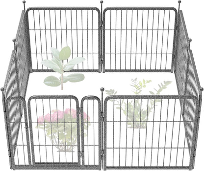 FXW Garden Fence Outdoor for The Yard – 24in(H) x 15.2ft(L) Heavy Duty Metal Animal Barrier for Dog