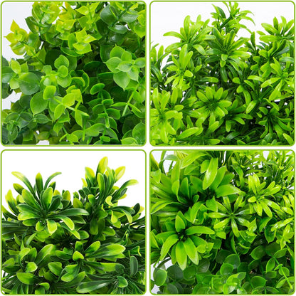 Ouddy Decor 6 Bundles Artificial Greenery Stems Mixed Fake Plastic Plants Eucalyptus Rosemary Faux