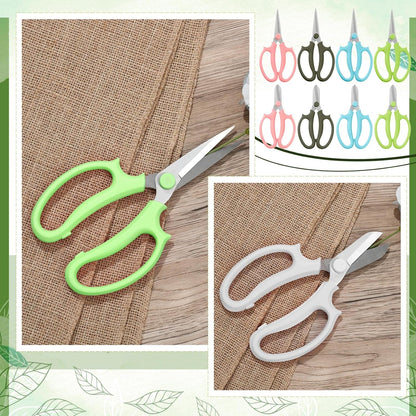12 Pcs Gardening Tools Flower Scissors Flower Bar Supplies Pastel Rainbow Color Pruning Scissors