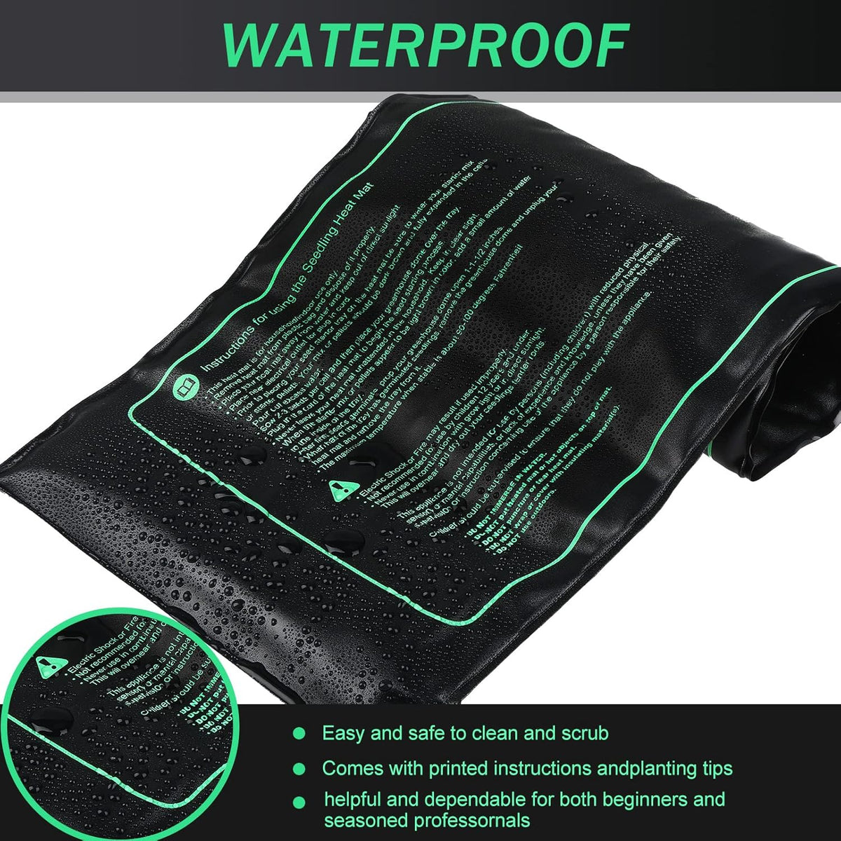 4 Pack Seedling Heat Mat Heating Mat for Seedlings Grow Mats Waterproof Hydroponic Heating Pad Heat