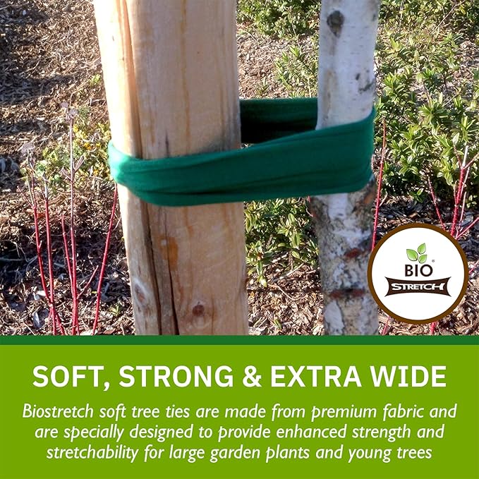 Extra Wide Soft Tree Ties - Strong & Stretchy Support for Large Plants & Young Trees