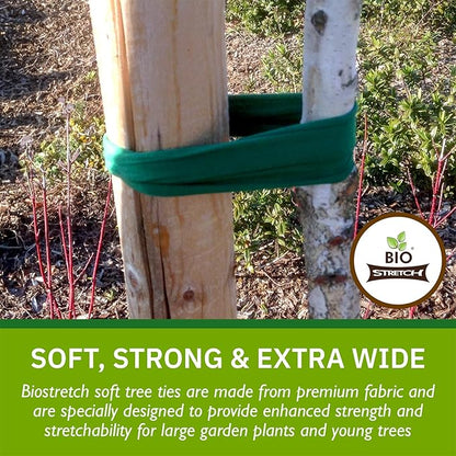 Extra Wide Soft Tree Ties - Strong & Stretchy Support for Large Plants & Young Trees