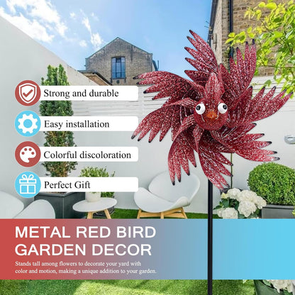 Wind Spinner Outdoor Metal Bird Decor Wind Spinner for Yard Lawn & Garden Decoration, 42 Inch