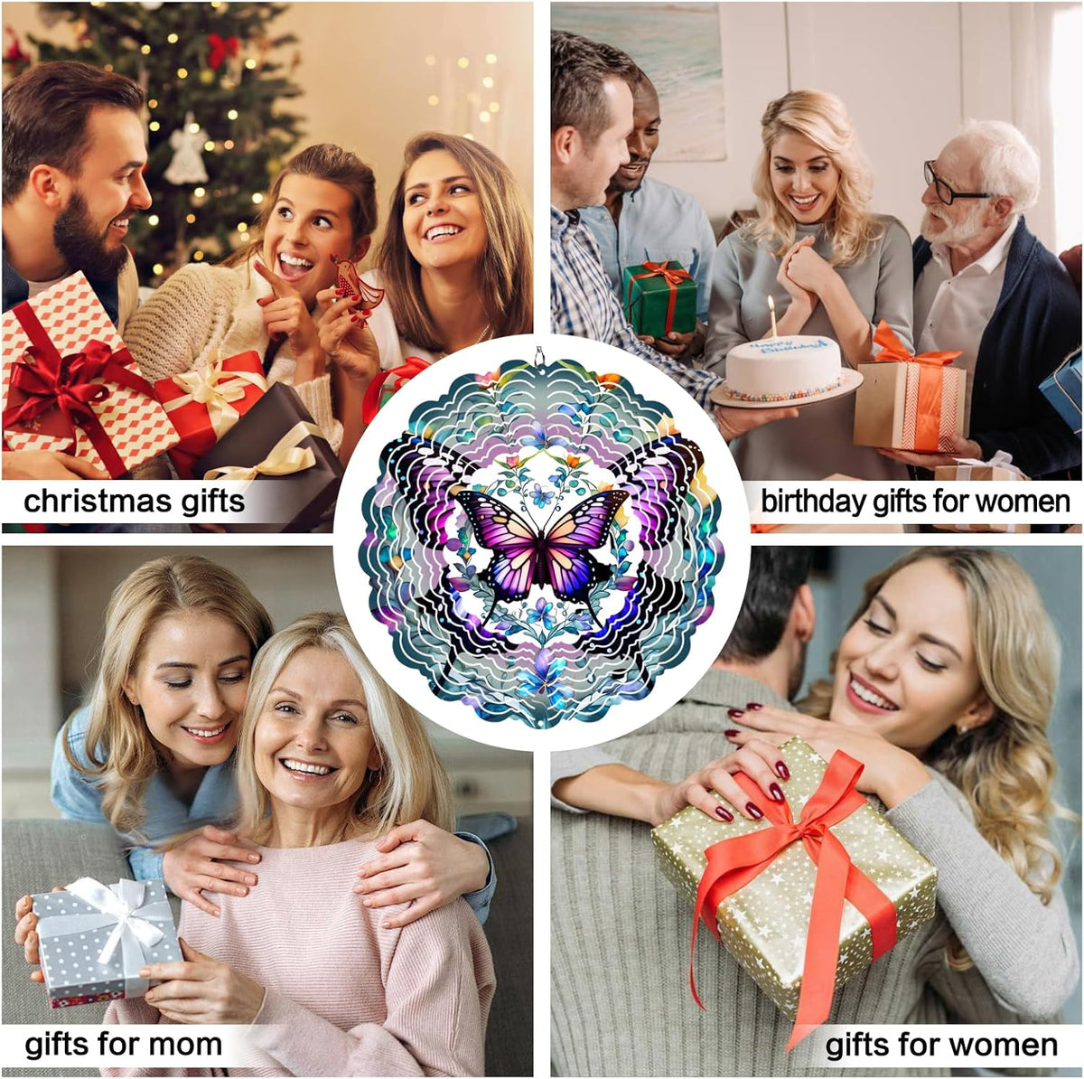 Butterfly Wind Spinner Outdoor - Birthday Gifts for Women, Men, Mom, Father, Garden Decor Gifts