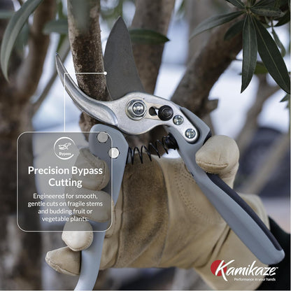 Kamikaze Pruning Shears, Professional Heavy Duty Handheld Clippers with Japanese Steel Titanium