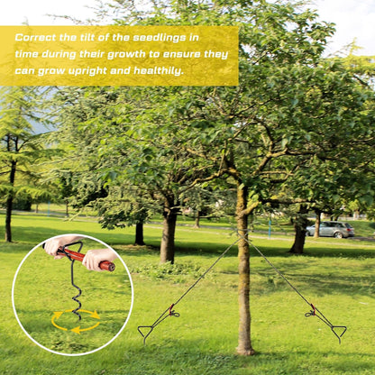 Sintuff 12 Set Tree Stakes and Supports Kit for Anti Hurricane Leaning Trees Straightening Heavy