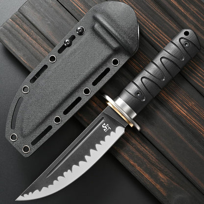 Sitivien ST29 Fixed Blade Knife, AUS-10 Steel Blade G10 Handle Full Tang Bowie Knife for Outdoor