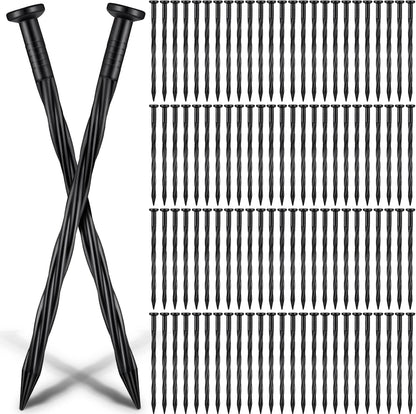 300 Pcs Landscape Edging Stakes Bulk 8 Inch Spiral Landscape Anchoring Spikes Plastic Edging Nails