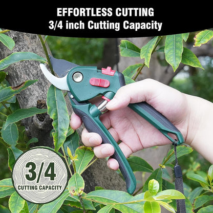 GARTOL 3-Piece Garden Tool Set - Bypass Lopper, Hedge Shears, Pruning Shears with Telescopic