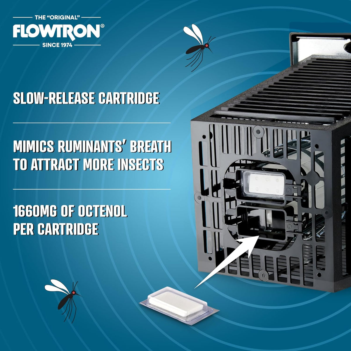 Flowtron MA-1000 Octenol Mosquito Attractant Cartridge, Compatible with BK-15, BK-40, BK-80