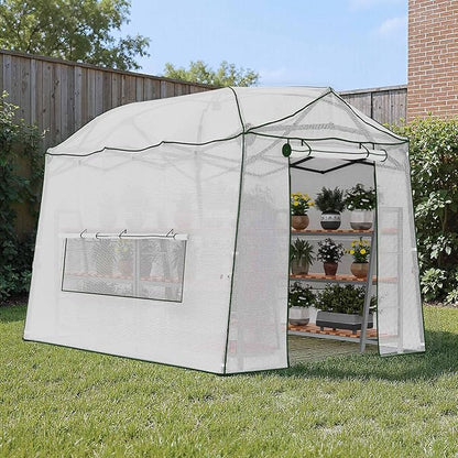 11 x 8.5 FT Walk-in Greenhouse, Portable Pop-up Green House 3 Adjustable Hights Heavy Duty Plant