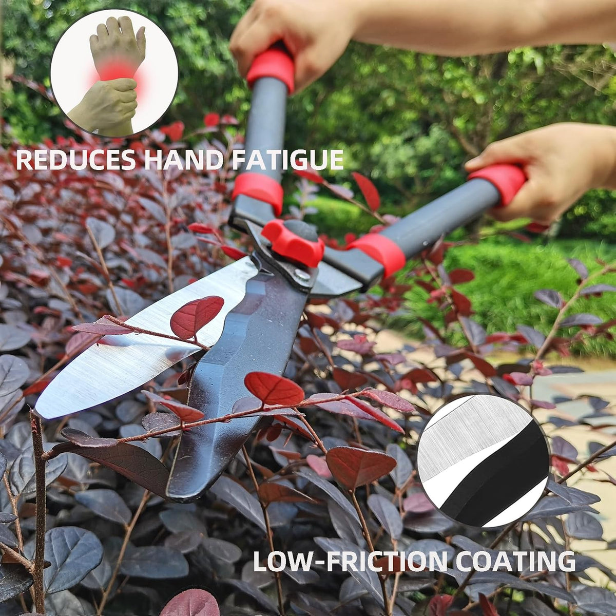 Loppers Hedge Shears & Pruners Combo Set 3-Piece Hedge Clippers, Heavy Duty Tree & Shrub Care Kit