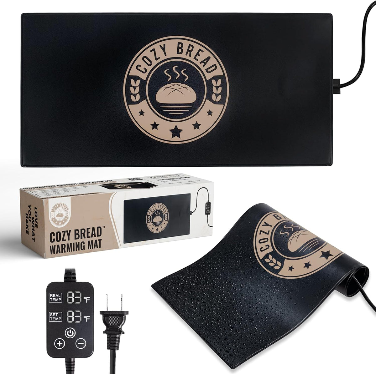 Cozy Bread® Sourdough Bread Proofing Mat for Home Bakers | USA Brand | Thermostat Controlled Bread