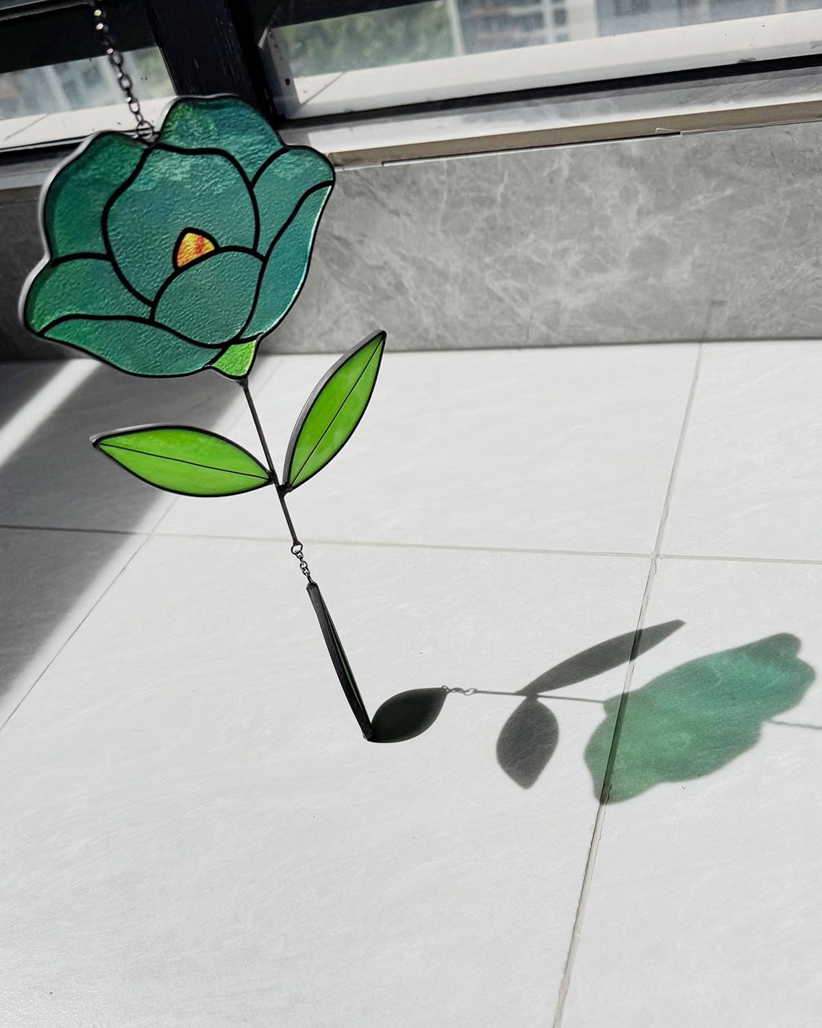 Flower Suncatchers, Stained Glass Window Hangings, Garden Suncatchers for Window and Wall Decor