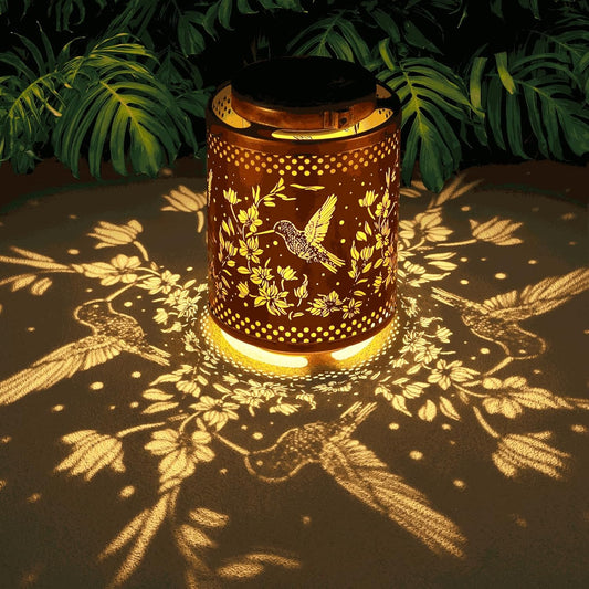 Hummingbird Solar Lanterns Garden Decor Birthday Gifts for Women Mon Grandma Metal Hanging Solar