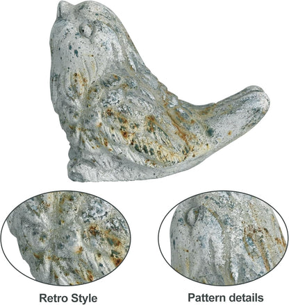 Z&Z ornamentorum Outdoor Bird Statues Decor Figurines for Home Cement Bird Sculpture for Patio Yard