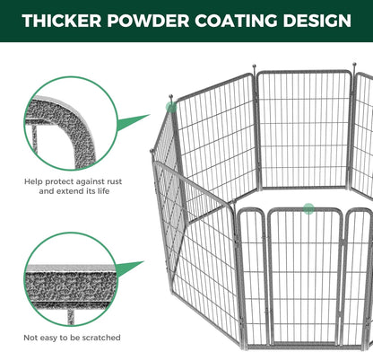 FXW Garden Fence Outdoor for The Yard – 40in(H) x 36.4ft(L) Heavy Duty Metal Animal Barrier for Dog