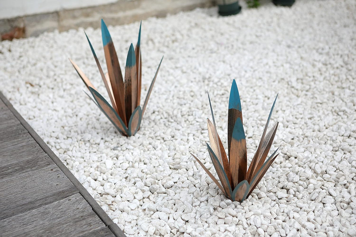 Homight Metal Agave Plants Outdoor Decor Mexican Yard Art Plants Garden Decor for Outside Metal Art