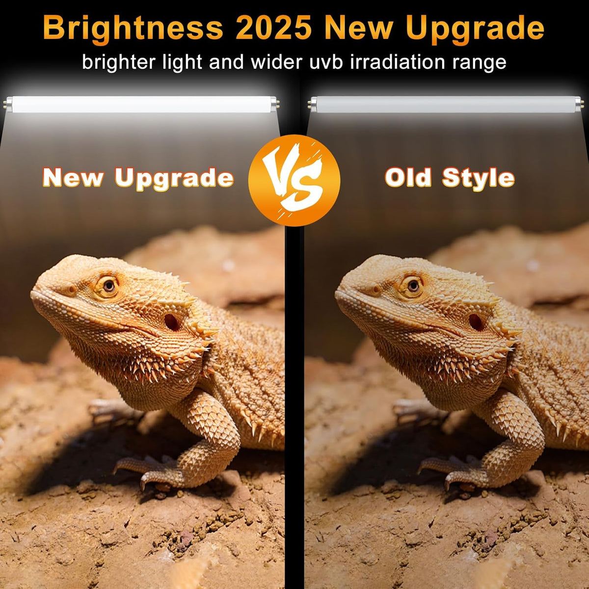 LUCKY HERP T8 30W UVB 10.0 Reptile Light, UVA UVB Reptile Light Bulb 2 Pack, Fluorescent Lamp for