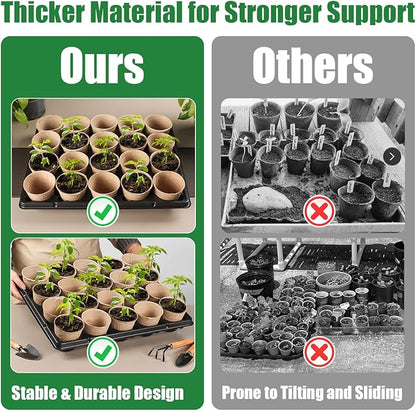 20 Cell Plant Trays for Carrying 3 inch Round Nursery Pots, Sturdy Plastic Trays Suitable for