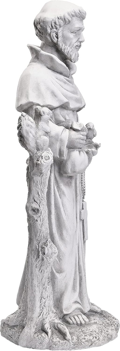 TOETOL St Francis Garden Statues 31 Inch Saint Francis of Assisi Catholic Christian Yard Decor Lawn