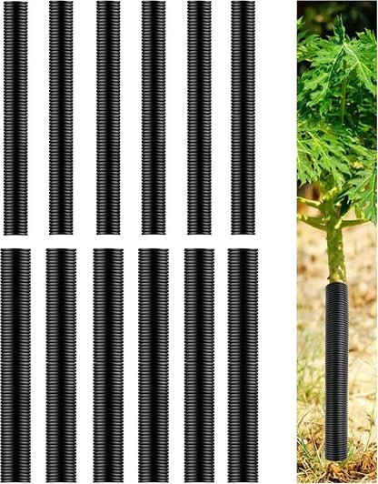 12 Pcs Tree Trunk Protector Guard, 2 Size Sapling Tree Protector from Deer, Tree Bark Protectors