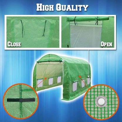 Strong Camel Greenhouse Replacement Covering for Outdoor Larger Hot Garden House , Support Arch
