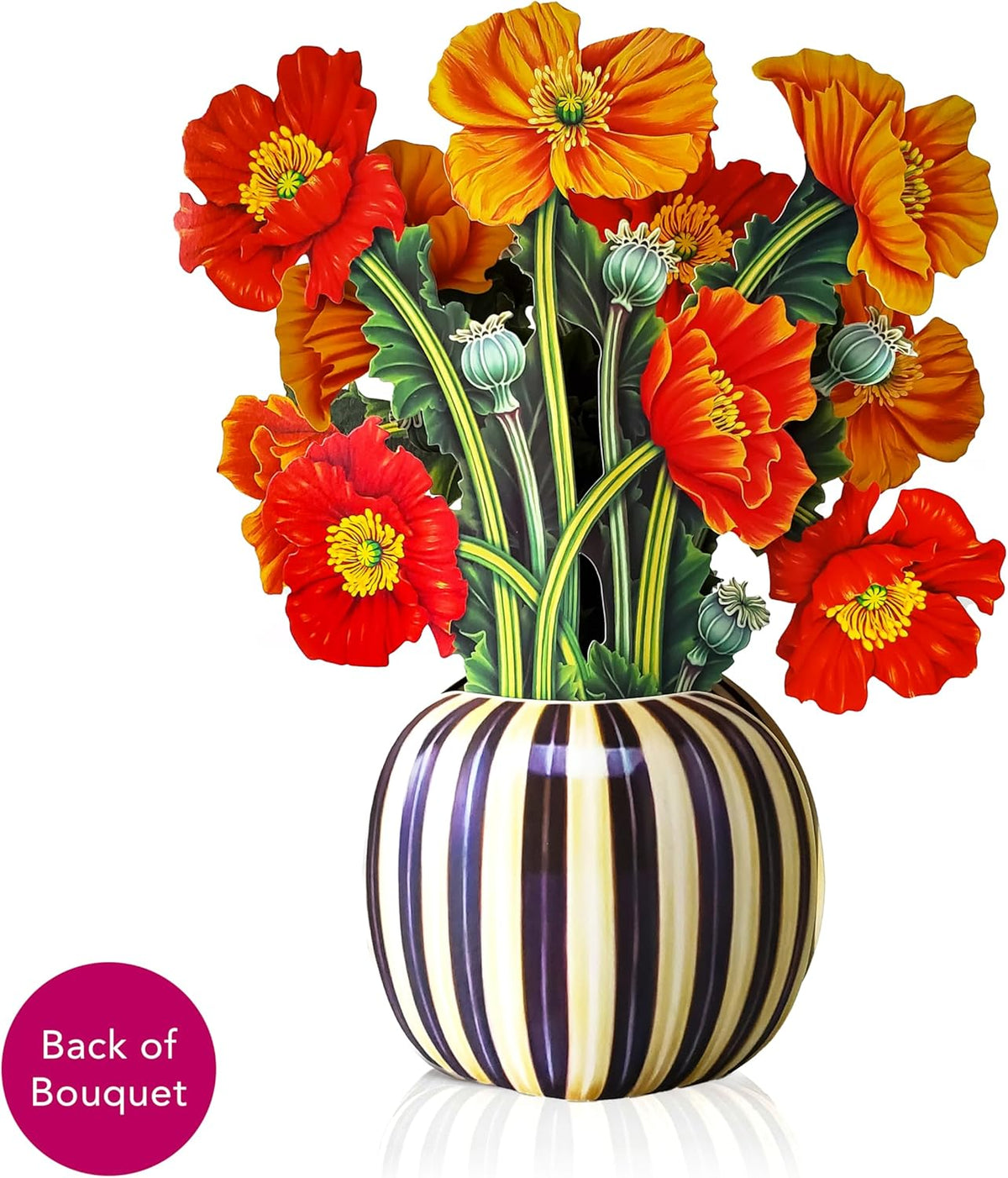 Freshcut Paper Pop Up Cards, French Blooms, 12 Inch Life Sized Forever Flower Bouquet 3D Popup