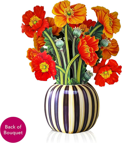Freshcut Paper Pop Up Cards, French Blooms, 12 Inch Life Sized Forever Flower Bouquet 3D Popup