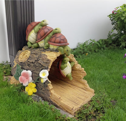 Turtle Statues Gutter Downspout Extension Statues Garden Decoration,Resin Statue Outdoor