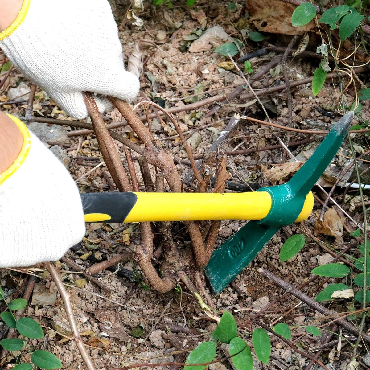 ZOENHOU 17.7 Inch Pick Mattock Hoe, Forged Garden Pick, Weeding Mattock Hoe Agriculture Hand Tools