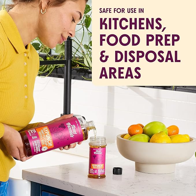 Aunt Fannie's FlyPunch Fruit Fly Trap Bundle for Indoor and Kitchen Use, Ready to Use, Made with
