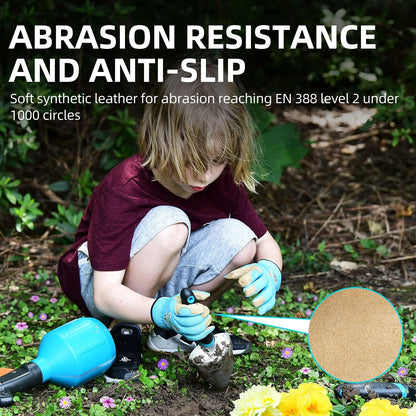 Vgo... 1-Pair Age 4-5 Kids Gardening Gloves,Children Yard Work Gloves,Soft Safety Outdoor Playing