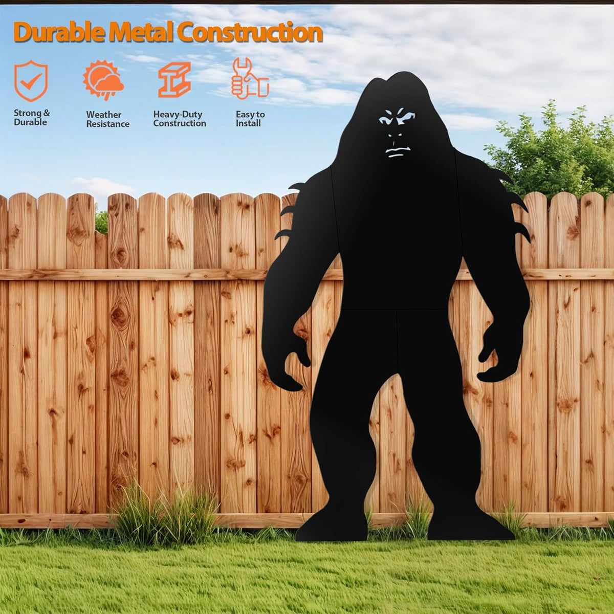 6Ft Tall Bigfoot Metal Outdoor Decor Big Foot Sasquatch Gifts for Men/Women/Dad Unique Bigfoot