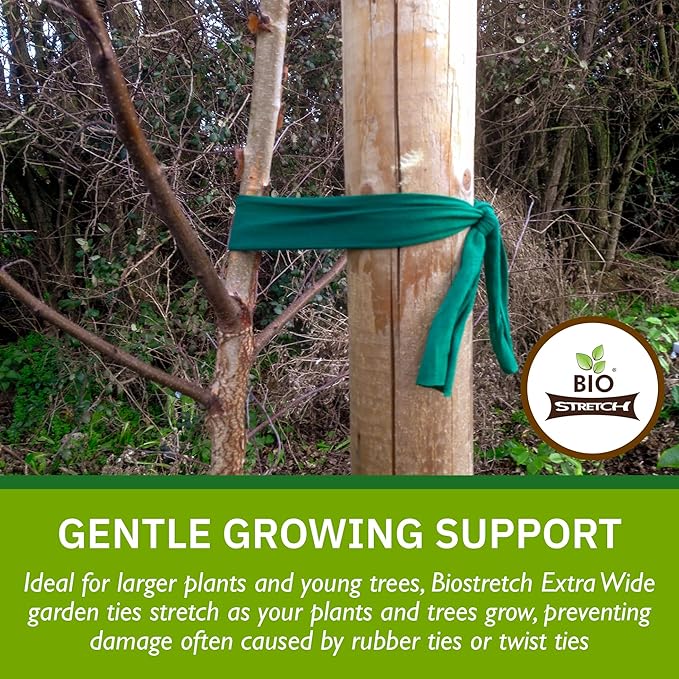 Extra Wide Soft Tree Ties - Strong & Stretchy Support for Large Plants & Young Trees