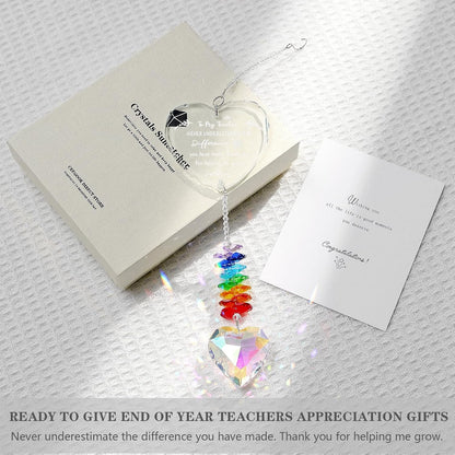 Teacher Appreciation Gifts, K9 Crystal Suncatcher Teacher Gifts for Women, Teachers Retirement