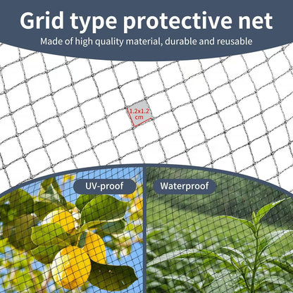 Garden Netting, 7.5ft x 100ft Black Bird Netting Heavy Duty,Rabbit,Squirrels,Anti Birds,Larger
