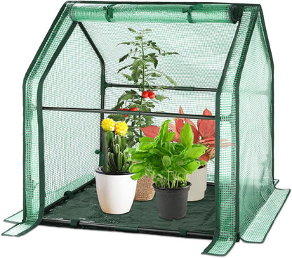 U'Artlines Portable Mini Greenhouse Small Green House with Waterproof Pad 36x18x33 Inch Plant Cover