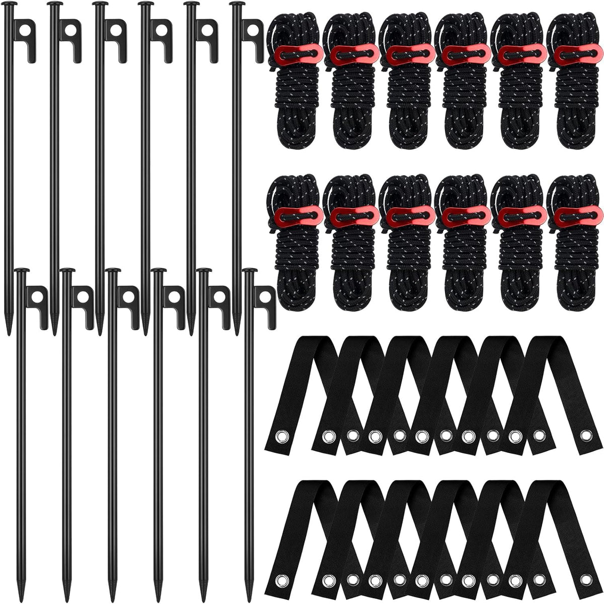 Sintuff 36 Pcs Heavy Duty Tree Stake Kits Stake and Support for Young Leaning Tree Anchor