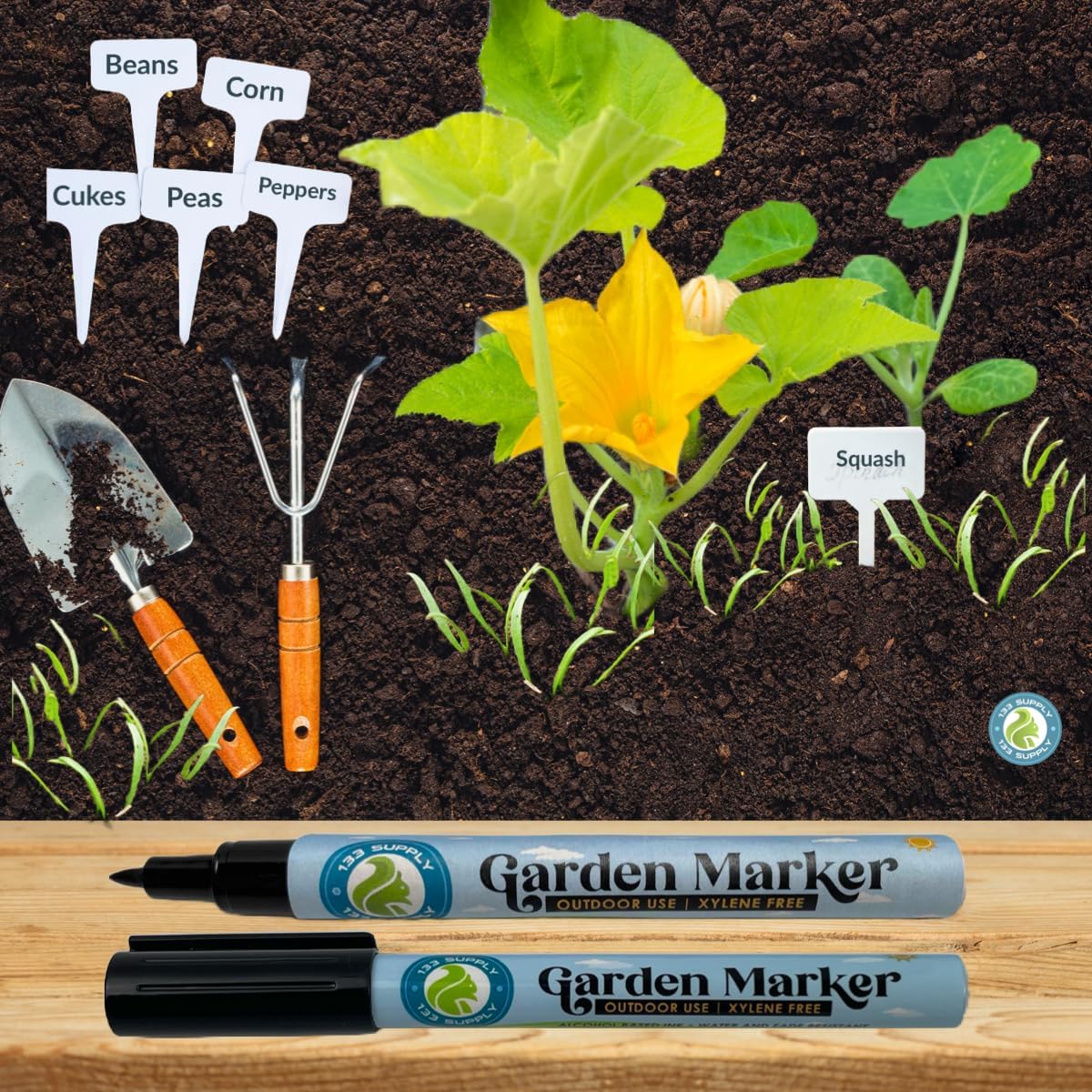 100 T-Type Plastic Plant Labels (Garden Markers Waterproof Signs for Outdoor Plant Tags Plant