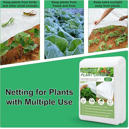 YDSL Plant Cover 10 Ft x 33 Ft Plant Covers Freeze Protection with Ultra Fine Mesh Reusable