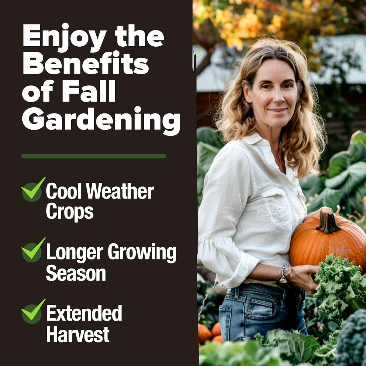 HOME GROWN 12 Fall Vegetable Seeds 6,000+ 𝗨𝗦𝗔 Heirloom 𝗡𝗢𝗡-𝗚𝗠𝗢 Seeds for Fall & Winter