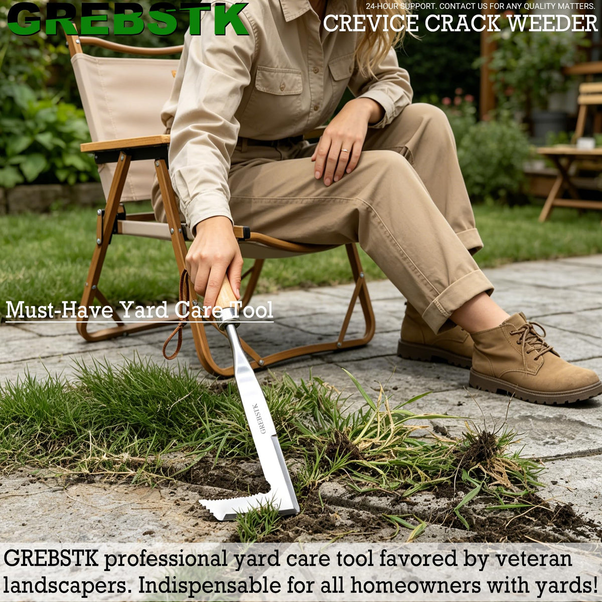 GREBSTK Crack Weeder Crevice Weeding Stainless Steel Sharp Lightweight Tool