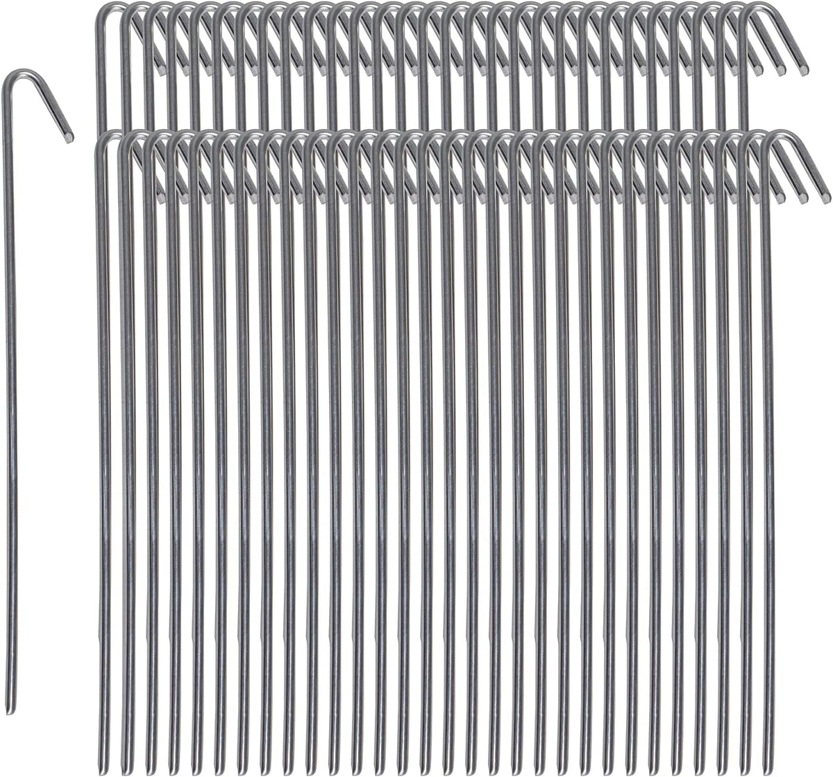 Pinnacle Mercantile 60 Pack Tent Stakes Metal Garden Edging Fence Hooks Pegs Christmas Decoration