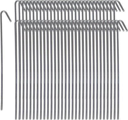 Pinnacle Mercantile 60 Pack Tent Stakes Metal Garden Edging Fence Hooks Pegs Christmas Decoration