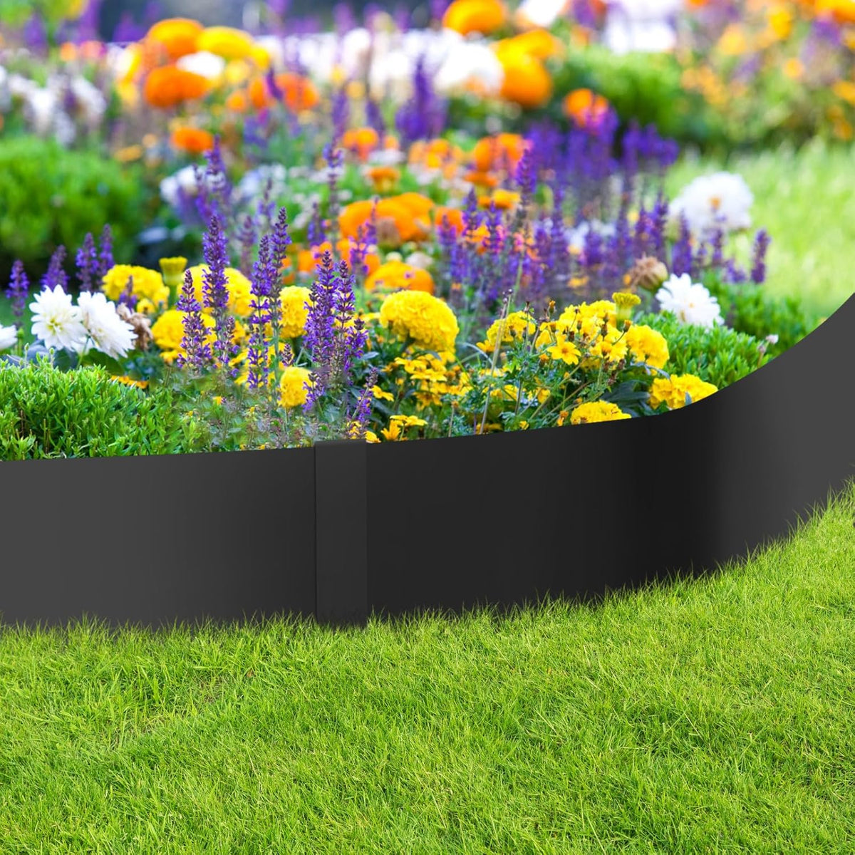 8 Inch Steel Landscape Edging,6 Pack Hammer in Edging for Landscaping, Metal Landscape Edging for