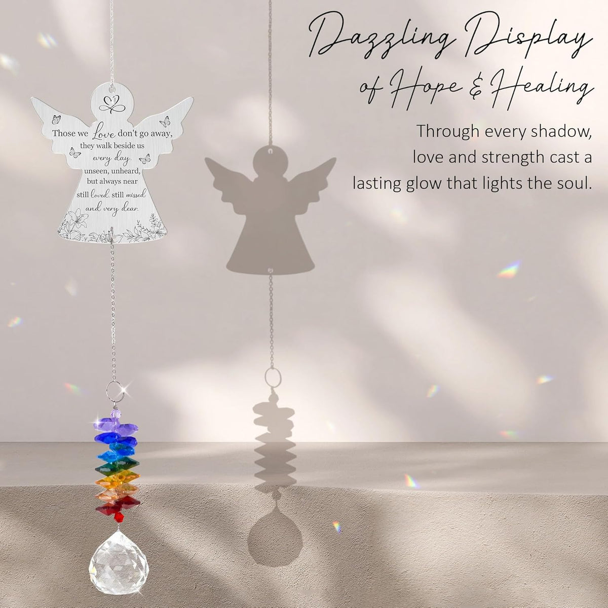 Memorial Suncatcher Ornament - Those we Love Don't go Away - Sympathy Gift for Loss of Loved One