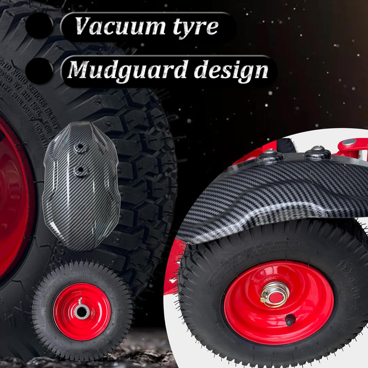 Wheels Lawn Mower Sulky for Lawn and Landscape Professionals,Mudguard Design,Anti-Skid Design