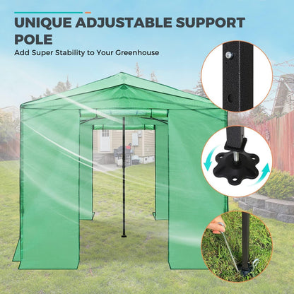 EAGLE PEAK Instant Pop-up Greenhouse, Indoor Outdoor Plant Gardening Green House, Roll-Up Zipper
